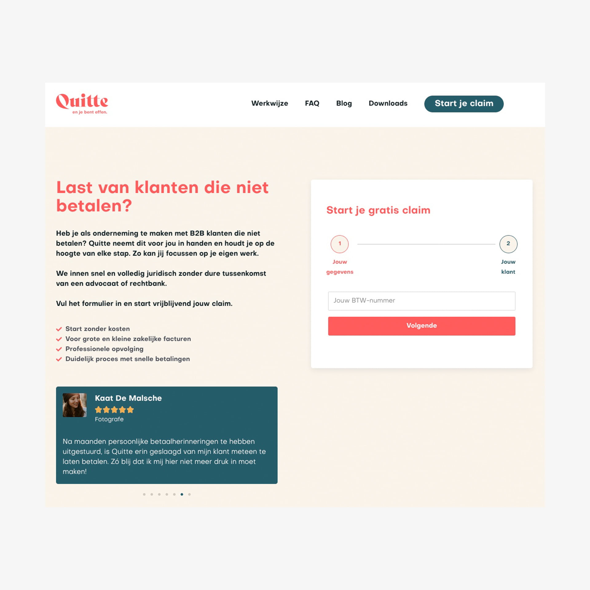 QUITTE SITE Homepage Quitte