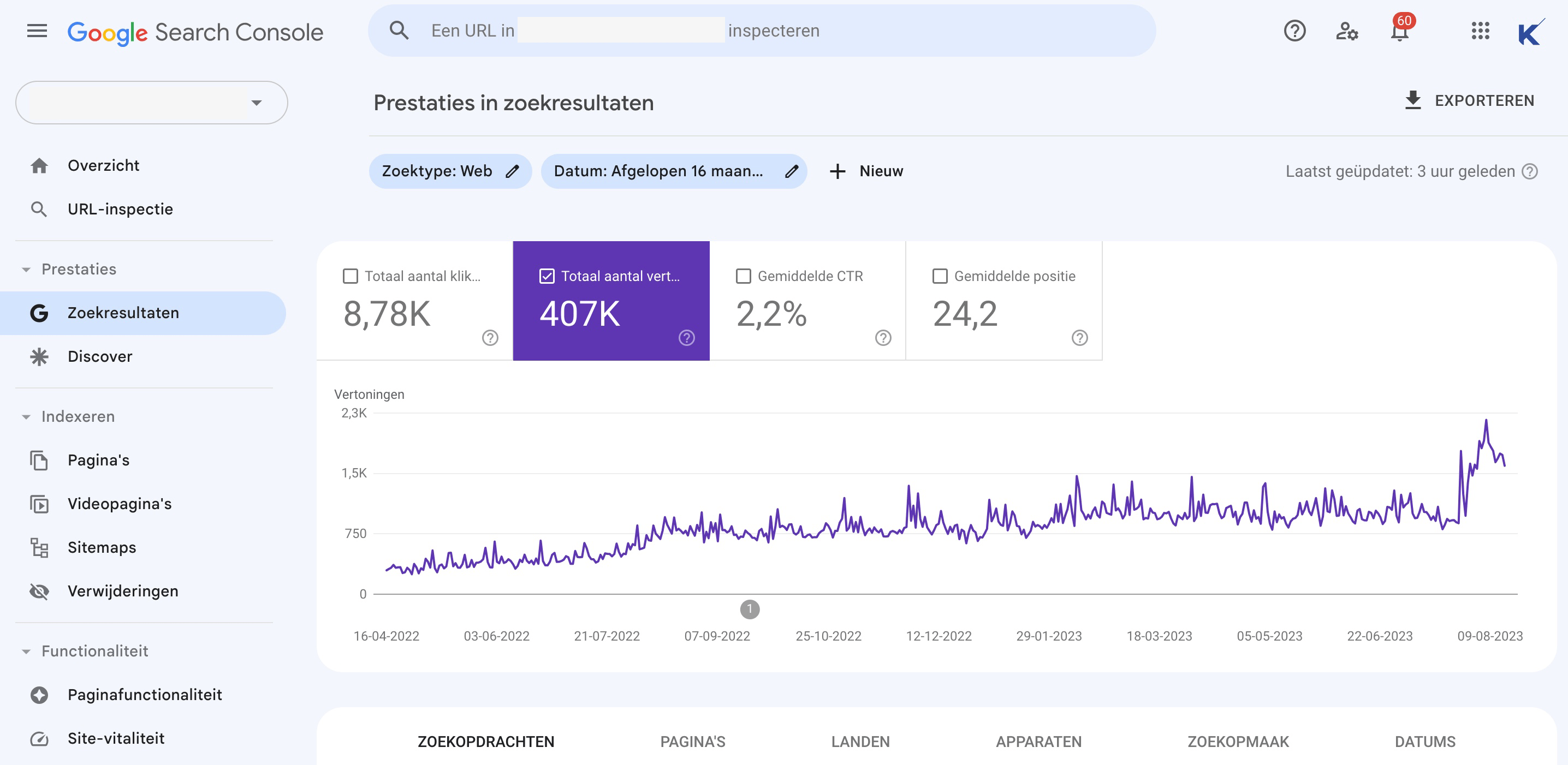 Google Search Console interface